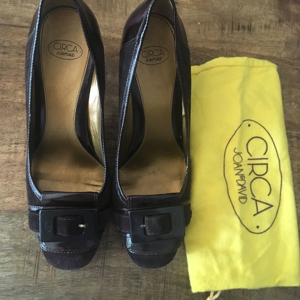 Circa Joan & David Brown Leather/Suede Heels Sz 8